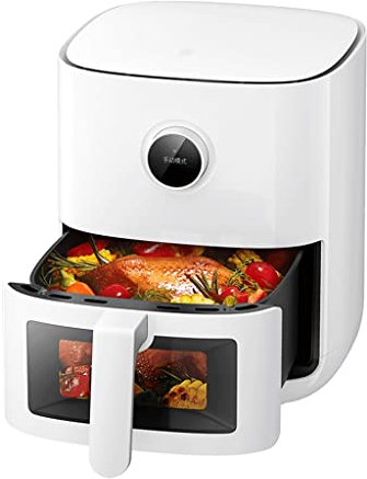 AJIEYMXD Friteuse à Air Intelligente Pro 4L, Four Chaud, revêtement antiadhésif, Rendez-Vous Intelligent 24H, écran OLED, Jour de commémoration
