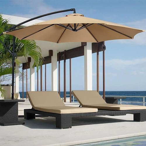 Auvent de rechange pour parasol déporté - Housse en tissu pour jardin, terrasse, cour, plage - A8250 cm/6 os