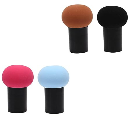MERRYHAPY 4pièces Coussins Poudre Champignon Maquillage Pour Femmes Houppettes Visage Lavables Et Réutilisables Pour Fond De Teint Liquide Et Poudre Sèche