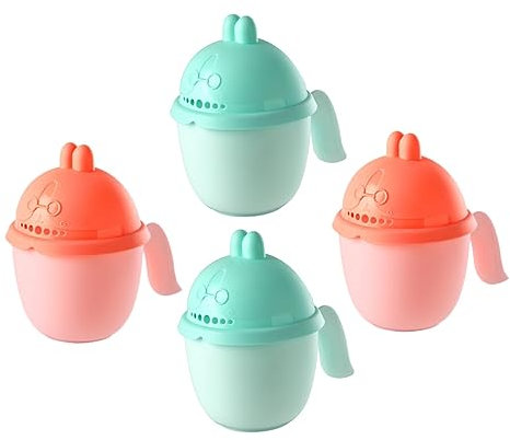 minkissy 4stücke Waschbecher Zum Haare Waschen Cartoon Haarwaschbecher Für Junge Mädchen Badespüler Shampoo-becher Mit Griff Für Baden