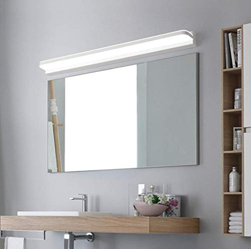 SSNCcNC Weiß,72CM, LED Modern Spiegellampe Einfach Make Up Licht Badezimmer Spiegelleuchte Nordischer Stil Badlampe Kein Flimmern Wandleuchte Spiegelschrank Leuchte Weißes Licht 6000K