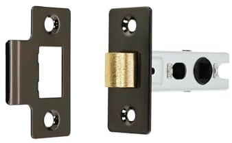 Infinity Decor Black Nickel 2.5” (63mm) Eco Tubular Mortice Door Latch - Internal External Door Latch Catch for Kitchen, Bedroom and Bathroom