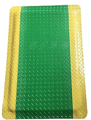 Anti-Ermüdungs-Stehpad, ergonomische Stehbodenmatte for Arbeitsständer, Anti-Ermüdungsmatte, kommerzieller Teppich for Händler, Lagerlogistik(Green+Yellow,70x40cm)