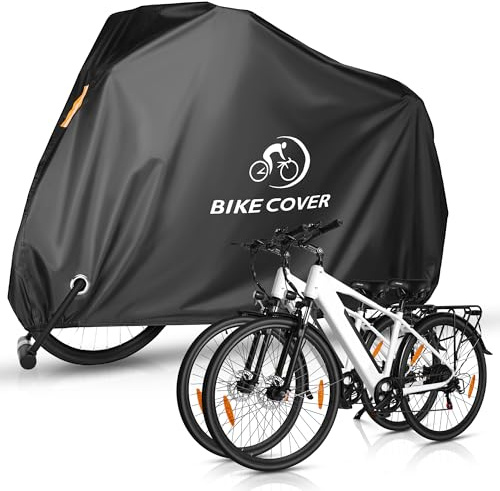 AOIHO Telo Copri Bicicletta da Esterno Impermeabile, Telo Copribicicletta Esterno 300D Copertura Biciclette, Copribici Pioggia Custodia Bici de Corsa/MTB/Elettrica/Pieghevole/Bambino