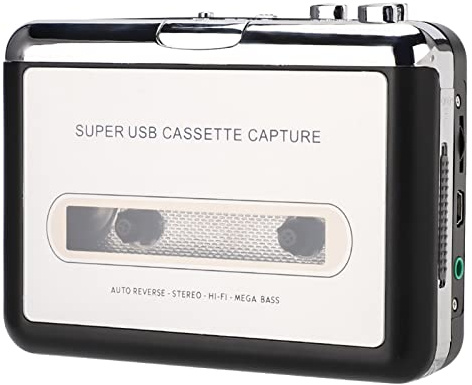 Keenso Cassette USB Portátil MP3 Converter Stereo Music Player para Cinta a MP3 Adecuada para la Digitalización de
