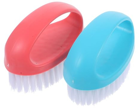 Gatuida 2pezzi Spazzole per Unghie Flessibili Strumenti per Pulizia delle Unghie Spazzole per Manico per Pulizia della Manicure Pulisci