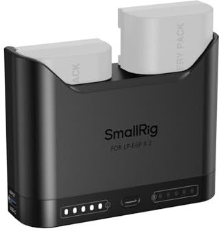 SMALLRIG LP-E6P LP-E6NH LP-E6N LP-E6 Battery Charger for Canon 2h Dual Slot | Camera Charger with 22.5W USB-C Port, Full for Canon EOS R5 Mark II,R6 Mark II R5,R6,R7,5D Mark II,5D Mark IV - 5490