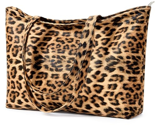 KALIDI Bolso Tote de mano para mujeres, bolso de hombro grande con cremallera, impermeable de PU, bolsos Tote para mujeres, bolso para damas para trabajo, escuela, viajes, uso diario