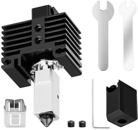 Kit Hotend Migliorato per Bambu Lab X1 / X1C / X1E / P1P / P1S – Hotend in Metallo ad Alta Temperatura con Ugello in Acciaio Temprato da 0,4 mm, Estrusione Stabile – Accessori per Stampanti 3D