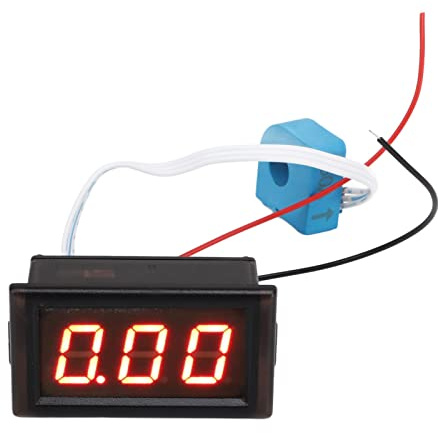 Amperometro DC con sensore Hall 50A Display digitale LED Misuratore di corrente ad alta precisione per sistemi solari Auto Motociclette e veicoli a batteria Monitoraggio della