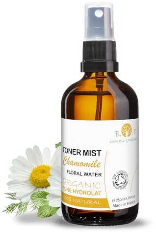 B.O.T Cosmetic & Wellness - BIO Römisches Kamillenwasser | Natürliches Gesichtswasser | Reinigendes Gesichtsmittel | Kamillenhydrolat für Gesundes Haar, Müde Augen, 250ml - 1er Pack