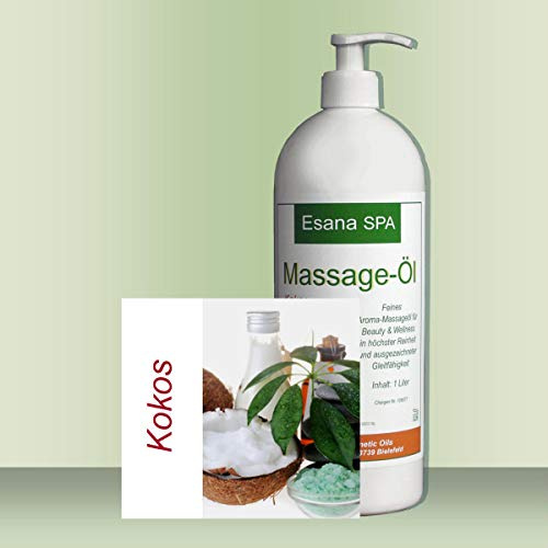 Esana SPA Aroma Massageöl Kokos (1 Liter) + Dosierpumpe