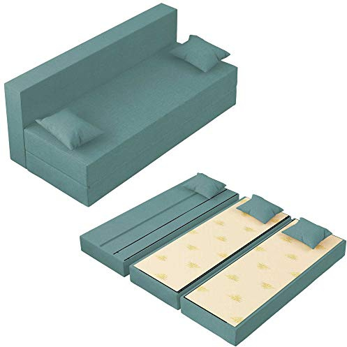 Baldiflex TreTris 3-sitsig soffa, polyuretan, akvamarin, 190 cm x 90 cm x 75 cm