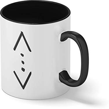 Cukur Turkish Schwarze Innenseite mit passendem Henkelbecher Mug| Lustige Neuheitstassen für Kaffee-Tee 312ml