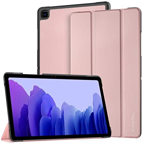 EasyAcc Hülle Kompatibel mit Samsung Galaxy Tab A7 10.4 2022/2020 SM-T500 T505 T507, Ultra Dünn mit Standfunktion Slim PU Leder Smart Schutzhülle mit Auto Sleep Wake Up Funktion (Roségold)