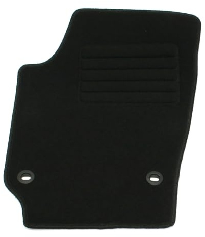 AD Tuning Fußmatte für VW Polo 9N 2003-2009 Textil (2003-2009) | Fahrerfußmatte vorne links, Textil, 100 % passgenau, Schwarz, Randkettelung, mit Drehknopf- Befestigung