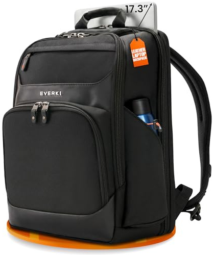 Everki Onyx Business Laptop‑Rucksack | 17,3″ Laptopfach, 36 L, ideal für Arbeit & Reise – Schwarz