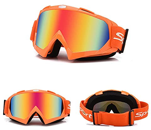 LLDDSS Fahrradzubehör Racing Motorrad Goggles Moto Gläser für KTM Motocross Helm Motorradschutz (Color : Orange and colorful)