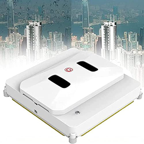 BEZAX Robot Limpiador De Ventanas, Automático Aspirador Robot Limpiacristales Inteligente con Succión Fuerte De 2800 Pa, Interior/Exterior Ventanas Altas,Techo