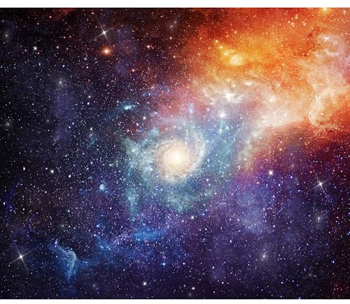 murando - Fototapete Premium-Vlies Galaxy, 350x256 cm, Schlafzimmer, modern | Premium-Vliesstoff, Full HD Druck, hochwertige Verarbeitung fürs Wohnzimmer, schnelle Montage, lichtbeständig, geruchsfrei