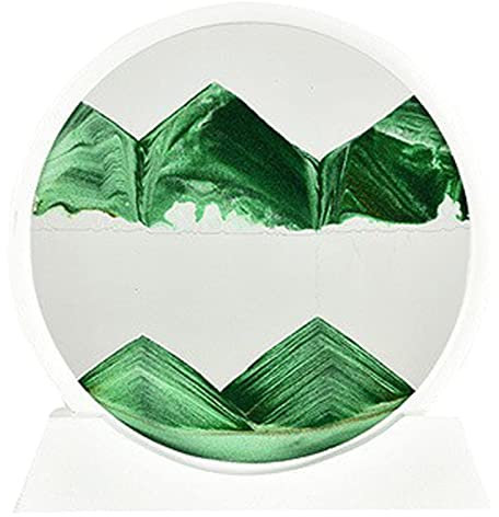 Décoration de sablier de relaxation, décor d'art de sable mobile, peinture rotative de sable mouvant, mouvement liquide d'art de sable et paysage mobile de sable de mer profonde 3D for des jouets ( Co