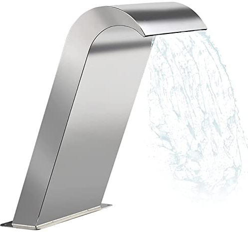 DEHIWI Schwimmbad Brunnen Aus Edelstahl Pool Wasserfall Brunnen Schwalldusche Schwallbrause Wasserfontäne Poolfontäne Wasserschwall,für Garten,Teich,Terrasse,Schwimmbad,500x600mm