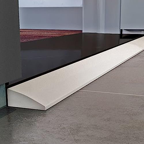 GODARM Praktische Bordsteinrampe Schwellerrampen-Kit Roboter-Staubsauger, Bordstein-Rollstuhl-Silikonrampe mit Selbstklebender Rückseite Steigendes, Weiss (Size : 5 * 3 * 100CM)