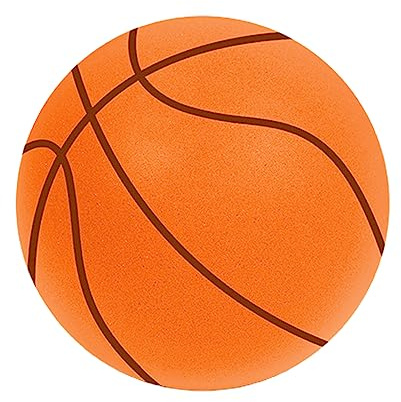 Tuelaly Pelota de rebote silenciosa resistente al desgarro para niños, pelota de rebote silenciosa para interiores, entrenamiento de larga duración, naranja, 24 cm