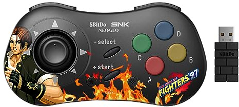 Retrogaming-Kyo Kusanagi Edition: 8Bitdo SNK Neo Geo Style Bluetooth Controller - Windows PC, Android & Neo Geo Mini kompatibel