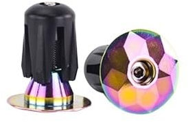 Ahead Kappe 1 Paar Fahrrad Grip End Kappe Aluminium Legierung MTB Lenker Griffe Stecker Griff Bar Kappen for Fahrrad Radfahren Fahrrad Zubehör Headset Spacer (Color : Oil Slick)