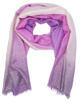 QUEEN HELENA Écharpe à paillettes légère et douce fantaisie pour femme SC024-1, lilas, Taille unique