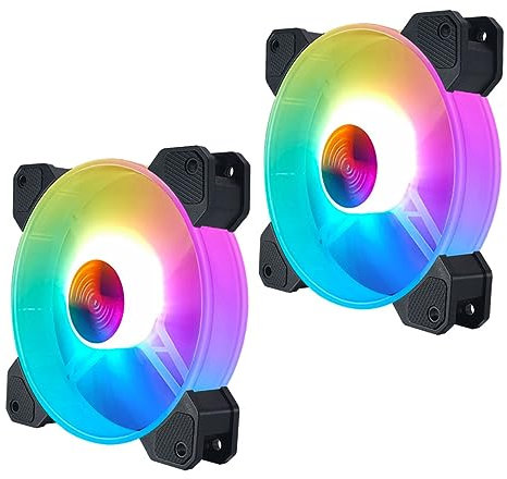 UKCOCO Ventilador Rgb 2 Piezas Ventilador USB Ventilador De Refrigeración Rgb Ventilador De Caja De Enfriamiento Refrigerador De CPU Rgb Refrigeradores De Caja Silenciosa Ventilador Del