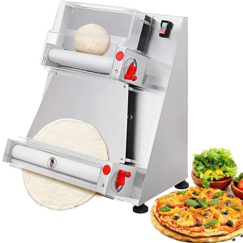 CYMYYDS 370W Electric Pizza Press Making Machine, Stainless Steel Semi-Automatic Pizza Dough Press Machine, Pizza Dough Roller Sheeter, for Pizza, Pie, Tortillas, Pastry,30cm