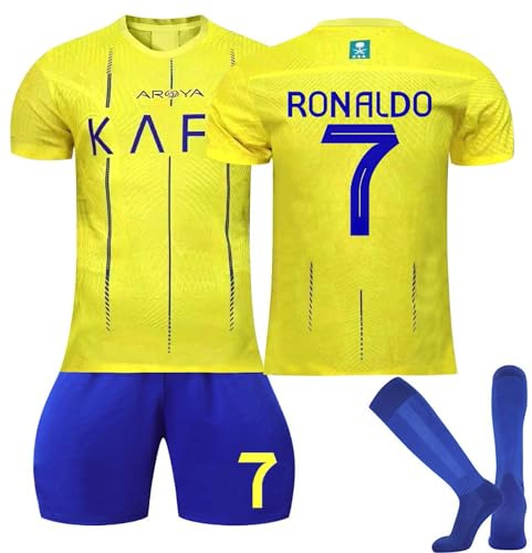 C7 Fußball Trikot, Hause/Auswärts Fußball Trikot Shorts Socken für Kinder/Erwachsener, Nr.7 Fussball Jersey Trainingsanzug Jungen Herren