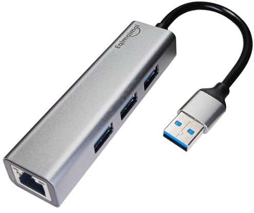 Hub USB 3.0 con adaptador Ethernet, 1 GB RJ45, USB A a Ethernet, compatible con Windows, Mac OS, Linux