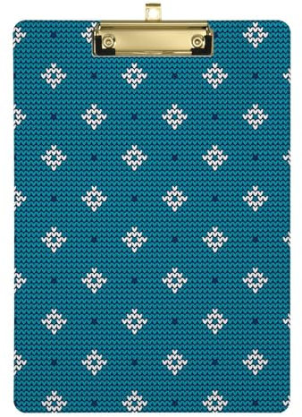 Weihnachtsstrick-Klemmbrett, digitales Papier, blaues Schild in Klemmbrett, Kunststoff, Strafverfolgungs-Klemmbrett, LKW-Fahrer