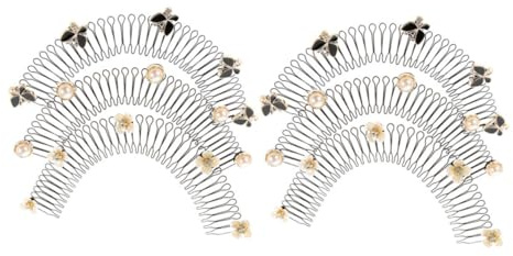 PLAFOPE 6piezas Peines Cabello De Fijadores Cabello Para Mujeres Horquillas Parte Posterior Cabeza Accesorios Para Organizar El Suelto Mechones De Forma Cualquier Ocasión