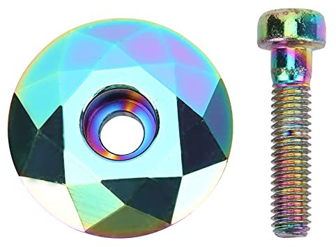 Pilipane Obere Abdeckung des Fahrradsteuersatzes aus Aluminiumlegierung mit Bolzen für MTB- und Rennräder, 31 mm Durchmesser, 31 x 10 mm Schraubengröße, kompatibel mit den meisten (Mehrfarbig)