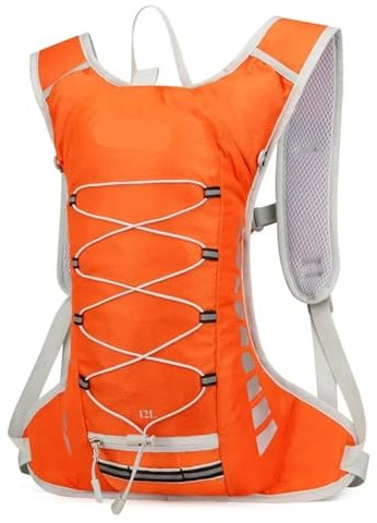 IUYIXWFP Fahrradrucksäcke Fahrrad Motorräder Taschen Wasser Tasche Tragbare wasserdichte Straße Radfahren Tasche Outdoor Sport Klettern Beutel Trink Rucksack Für Radsport，Camping(Orange)