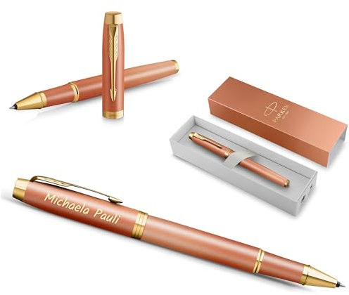 PARKER IM Rituals Orange GT Tintenroller mit Gravur | Premium Stift | Geschenkbox | personalisiertes Geschenk | Geburtstag (Orange GT)