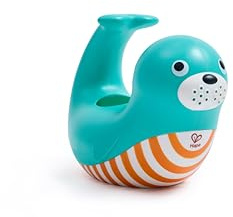 Hape Happy Splashers Seal Pichet – Jouet de Bain Amusant et Fonctionnel pour Jeu d'eau – Améliore la Coordination œil-Main avec des éclaboussures ludiques, idéal pour Les Tout-Petits – Poignée Facile