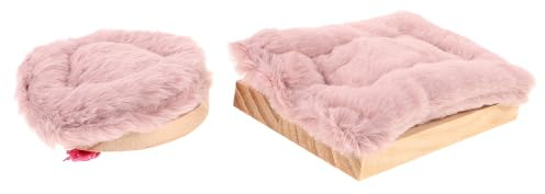 FUTUREORYY 2 Stück Teiliges Vogelspielplatz mit Wärmepad Stabile Holzplattform als Papagei Wellensittich Sitzstange Vielseitiges Käfigzubehör für Chinchilla Hamster und Kleine Haustiere