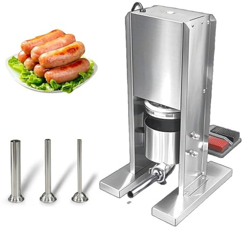 Wurstfüllmaschine, Wurstfüller Elektrisch, Vertikale Wurstfüllgerät, Edelstahl, Abnehmbar, Mit 3 Verschiedene Füllrohre, Gemachte Würstchen,Für Heimküche, Diy Küche, Restaurants