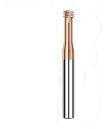 1pcs HRC60 M1 .2 .4 .6 M2 .5 M3-M24 Solid Carbide Thread Milling Cutter CNC Degree Single Tooth(Three Teeth,M8X1.25 D6)