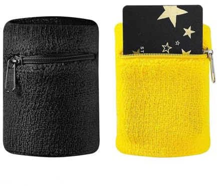 BELOWSYALER Handgelenktasche für Damen und Herren, mit Reißverschluss, Handgelenktasche, Schweißband, Geldbörse für Laufen, Wandern, Joggen, Reisen, Sport