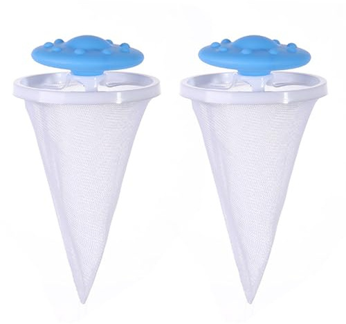 2 pièces collecteur de poils d ' animaux et de peluches réutilisable pour Machine à laver mailles flottantes à linge filtre à cheveux et à peluches dissolvant de Machine à laver