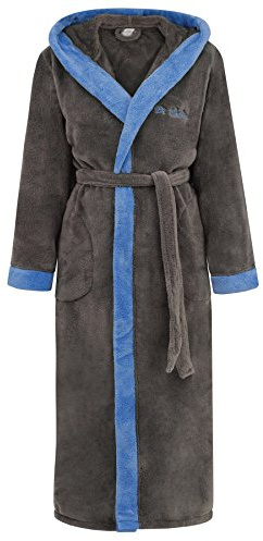 Di Vadini Unisex Herren Damen Bademantel Prato mit Kapuze I Morgenmantel flauschig I Nachtwäsche aus edler Mikrofaser I Kimono mit Farb- & Größenauswahl XXS - 5XL I Bath-Robe Öko-Tex Standard 100