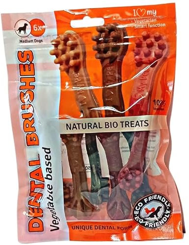 Dental Brushes for Dogs 6 Pack 150g (vegetable based)