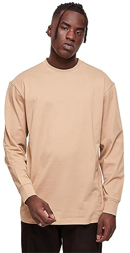 Urban Classics Herr Tall Tee L/S T-shirt, män långärmad tröja, finns i många olika färger, storlekar S till 5XL, Unionbeige, XL