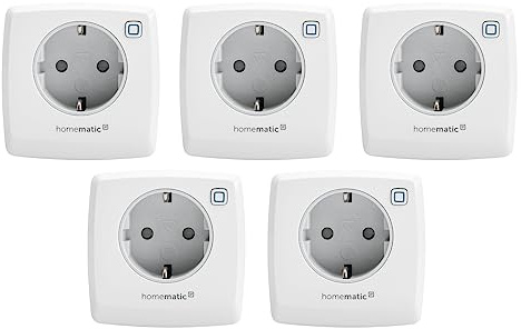 Homematic IP Smart Home 5er-Set Schalt-Mess-Steckdose HmIP-PSM-2